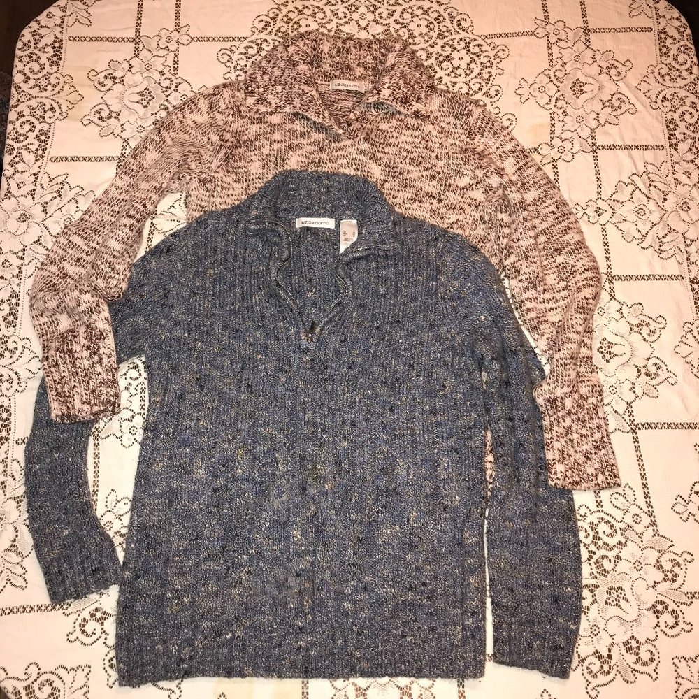 Bundle of 2 Liz Claiborne Long Sleeve Sweaters